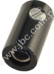 RB-184 SW Gniazdko na przewód, 2,6mm, izolowane, przykr., czarne, RB184SW, WYPRZEDAŻ