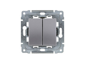 DANTE Łącznik świecznikowy z klawiszem bez ramki inox 454115 KOS