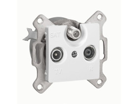 CARIVA Gniazdo antenowe TV-R-SAT przelotowe białe 773636 LEGRAND