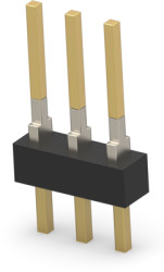 Pin header, 3 pole, pitch 2.54 mm, straight, black, 87220-3