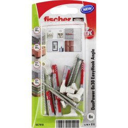 Fischer 557916 DuoPower EasyHook Assorted Dowels for secure wall fixing