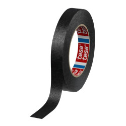 Taśma maskująca Tesa szerokość: 19mm Papier krepowany Czarny