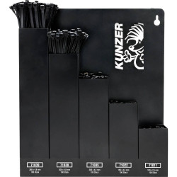 Kunzer 7KBS500 Cable Ties Set Black 100mm 150mm 200mm 300mm 360mm 500 pcs