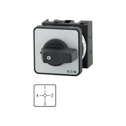 Przełącznik krzywkowy 4-pozycyjny Eaton 1P 90° 20A 690V (Volts)