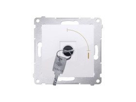 SIMON 54 Wyłącznik pojedynczy na klucz biały chwilowy-przycisk 2 pozycyjny 0-I DP1K.01/11 KONTAKT SIMON