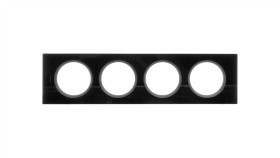 Celiane Ramka Poczwórna Czarny Szkło Poziomy I Pionowy Szkło I Porcelana 069304