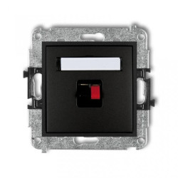 MINI Gniazdo głośnikowe pojedyncze czarny mat 12MGG-1