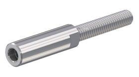 Wtyk montażowy, Srebrny, 55A, M4, 3mm