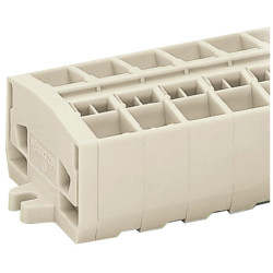 WAGO 264-236 5-way 4 Conductor Fixing Flanges Terminal Strip Grey AWG20-12