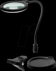 64990 Lupenleuchte, LED, Ø 100 mm, 3 Dioptrien, schwarz