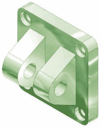 Podwójne strzemię tylne otwór: 32mm SMC Strzemię podwójne DS