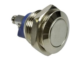 Przełącznik; przyciskowy; GQ16F-10/N; OFF-(ON); 1 tor; bez podświetlenia; monostabilny; na panel; 2A; 36V DC; 16mm; IP65; Onpow;