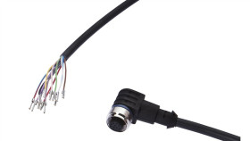 Kabel Konfekcjonowany Jednostrony Złącze M12 Żeńskie 12-Pinowe Kątowe Wolny...