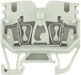 Through terminal block, spring balancer connection, 0.5-2.5 mm², 2 pole, 24 A, 8 kV, orange, 1712770000