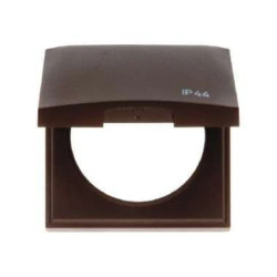 Integro Flow Ramka pojedyncza z pokrywą z nadrukiem IP44 brązowa mat 0918282591