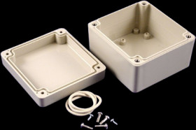 ABS enclosure, (L x W x H) 85 x 80 x 55 mm, light gray (RAL 7035), IP65, RP1065