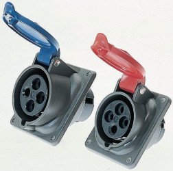 Gniazdo przemysłowe dużej mocy IP44, IP55 2P+E 16A Legrand 250 V Gniazdo