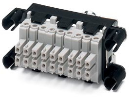 Socket contact insert, VC2, 18 pole, equipped, screw connection, with PE contact, 1607202