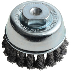 Lessmann 482.214 Knot Cup Brush 65mm M10x2.0, 0.50 Steel Wire