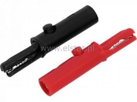 Krokodylek KK1 z gniazdem bananowym czerwony