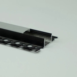 Profil GNS02 natynkowy czarny + klosz mleczny 2m