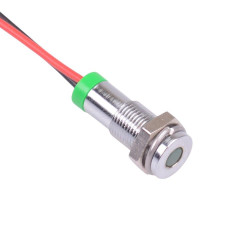 Q6F7CXXG02 Green Flush 6mm 2.1VDC LED Panel Indicator APEM