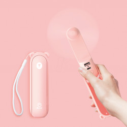 F8X-PINK JISULIFE F8X 3-in-1 mini fan, pink