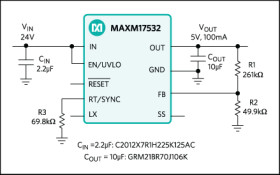 4V to 42V, 100mA, Himalaya uSLIC Step-Down Power Module
