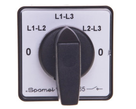 Przełącznik woltomierza 0-L1-L2/L1-L3/L2-L3/0 10A 3P do wbudowania SK10-2.8565P03
