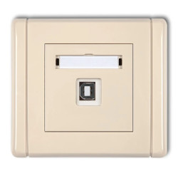 FLEXI Gniazdo pojedyncze USB-AB beżowy 1FGUSB-3