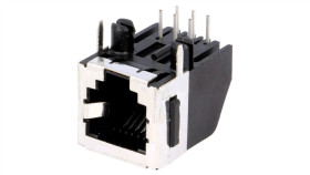 Gniazdo Rj12 6-Pin Kat 3 Ekranowane,Z Blokadą Panel Stop 5555154-1