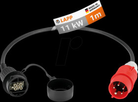 5555923003 Charging cable Universal with CEE plug red, up to 11 kW, 3-phase