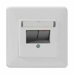 Gniazdo sieciowe Rutenbeck 139112032 UM-Cat.6A#139112032, biały