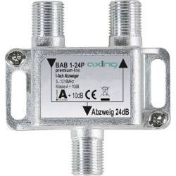Axing BAB1-24P Cable Tv Splitter 1-Way 5-1218Mhz Audio Video Adapters