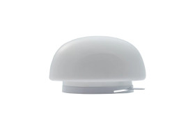 PLAFON G-3, E27, 60W, biała-stal malowana proszkowo, klosz matowy-szkło, mały okrąg IP20 G01 G-3