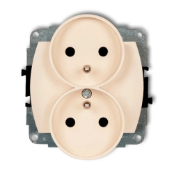 TREND Gniazdo podwójne z/u beżowy 1GPR-2zp