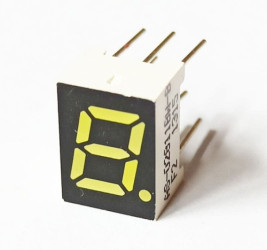 AS-02811BW-B wyświetlacz LED 1 cyfra, biały, jasność 8mcd, wspólna anoda