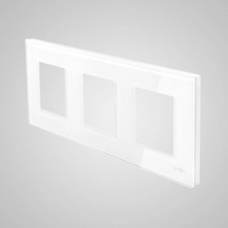 TouchMe Ramka potrójna szklana biała TM717W