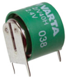 Nickel-metal hydride rechargeable battery, 40 mA·h, 4.8 V, Battery pack