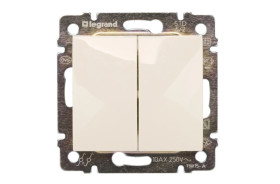 VALENA Łącznik schodowy podwójny kremowy 774308