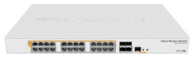 Switch 24x RJ45 1000Mb/s, 4x SFP+ MikroTik CRS328-24P-4S+RM