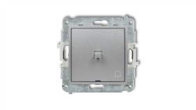 Mini Przycisk /Dzwonek/ W Stylu Amerykańskim Srebrny Metalik 7Mwpus-4