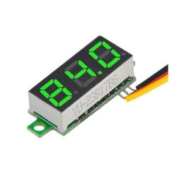 DC 0-100V LED Voltmeter Module, 0.28" Green