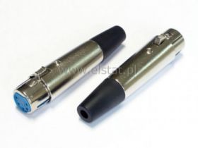 Wtyk mikrofonowy żeński metal 5pin ( 5P)