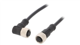 M12a08fl12afrsd001 Kabel Do Czujników/Automatyki 8Pin M12-M12 1M Wtyk Wtyk