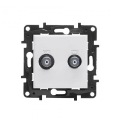 Niloe Step Gniazdo TV-SAT końcowe do instalacji typu gwiazda, 2 przewody 1,5dB biały 863183