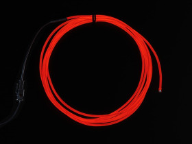High Brightness Red Electroluminescent (EL) Wire - 2.5 meters (High brightness, long life)