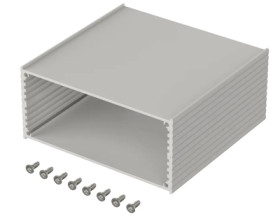Aluminum enclosure kit, (L x W x H) 105 x 100 x 48 mm, natural, IP40, 97118100.HMT1