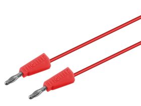 Przewód banan - banan 4mm 100cm średnica 2mm czerwony