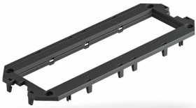 Ramka montażowa do UT4, 4 Modul45 208x76x4 PA grafitowoczarny RAL 9011 7408763 /10szt./